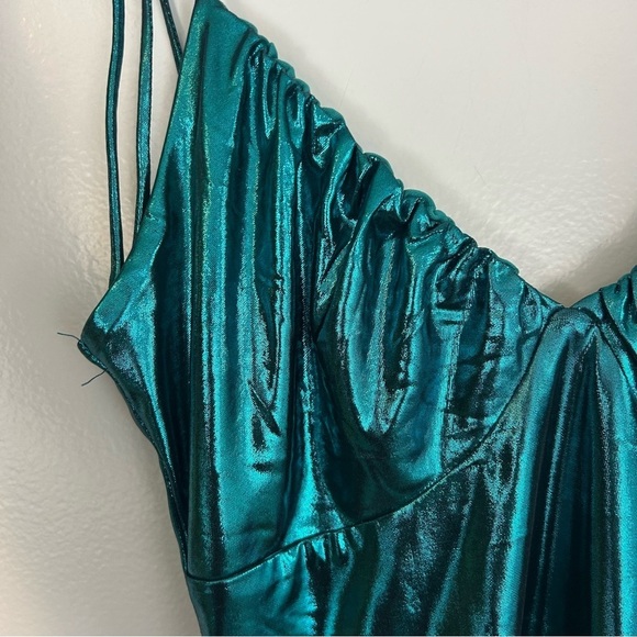 Superdown Manuela Ruched Metallic Mini Dress Size Small - Picture 6 of 13